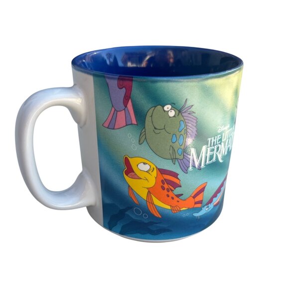 Copy - DISNEY Mug Vintage 90's The Little Mermaid Ariel 12 oz Flounder - Picture 5 of 8